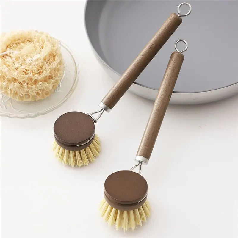 Eco Sisal Dish Brush – Long Handle Natural Kitchen Scrubber