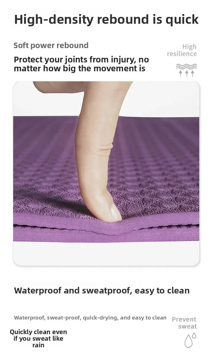 Premium Foldable Eco Friendly Yoga Mat - Double Sided Non-Slip For Pilates & Floor Workouts