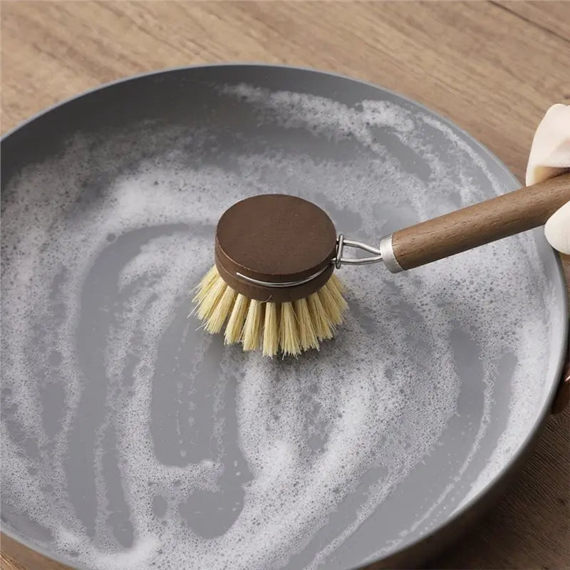 Eco Sisal Dish Brush – Long Handle Natural Kitchen Scrubber