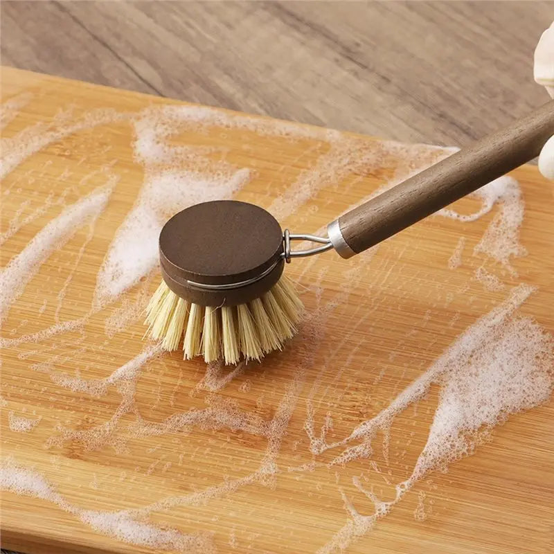 Eco Sisal Dish Brush – Long Handle Natural Kitchen Scrubber