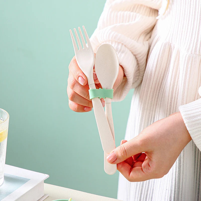 Eco-Friendly Bamboo Fiber Lunch Box – Microwave Safe, Leakproof Bento Container