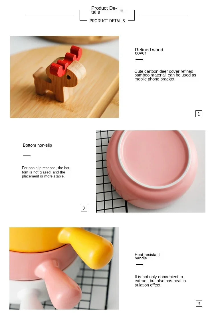 Microwave-Safe Solid Color Salad Bowl with Handle – Versatile for Cereal, Fruit, Soup & Noodles