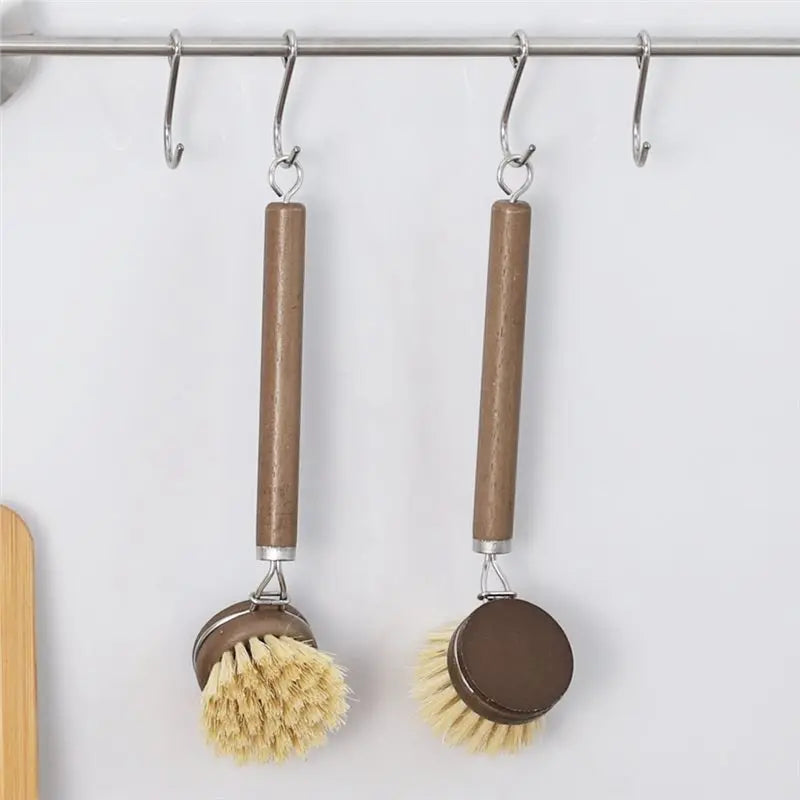 Eco Sisal Dish Brush – Long Handle Natural Kitchen Scrubber
