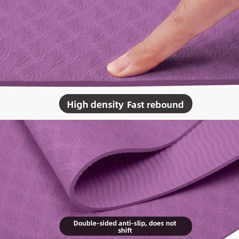 Premium Foldable Eco Friendly Yoga Mat - Double Sided Non-Slip For Pilates & Floor Workouts